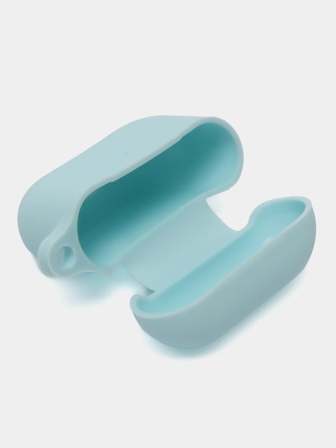 Небесно-голубой силиконовый чехол для Apple AirPods 3 поколения 2021 (с карабином)