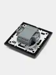 Выключатель 2-клавишный, 250V, 10А, серия Эрна, PSW10-9004-03, черный