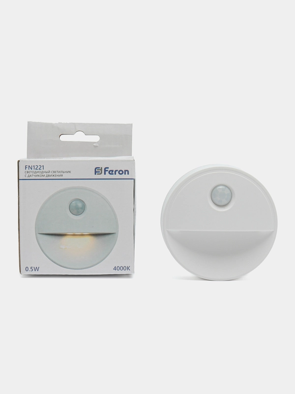 Светильник с датчиком движения и освещенности 2LED 0,5W 3м, IP20, 72*72*25mm,41882