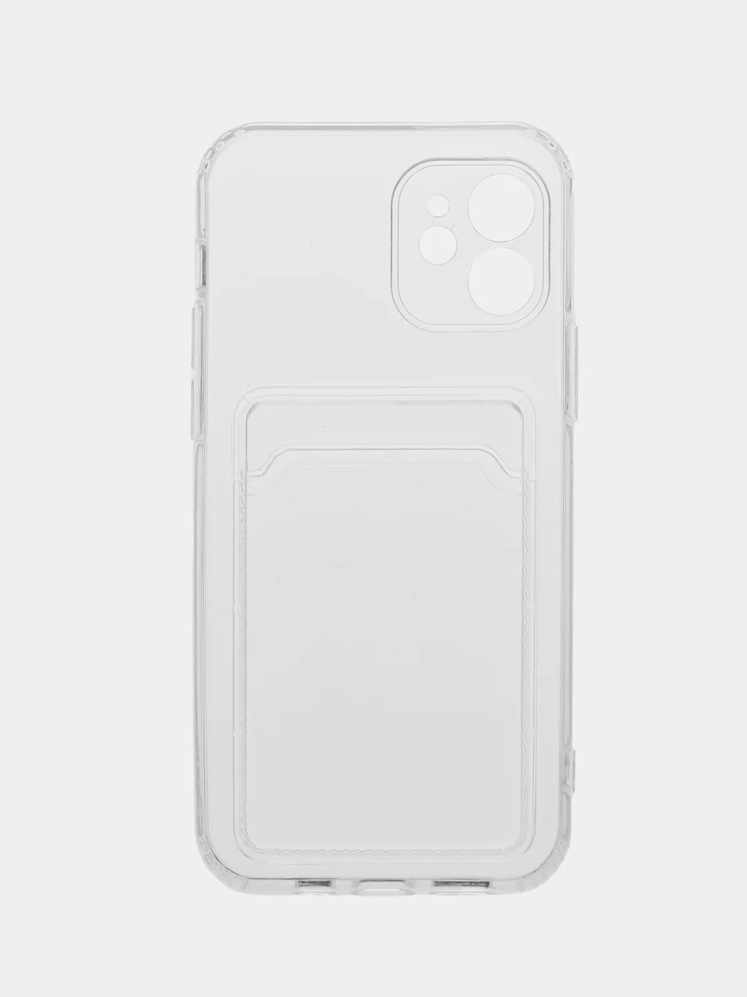 Прозрачный чехол защитный для iPhone 7, 8 Plus, Xs, Xr, 11, 12, 13, 14 Pro Max, с карманом для карт