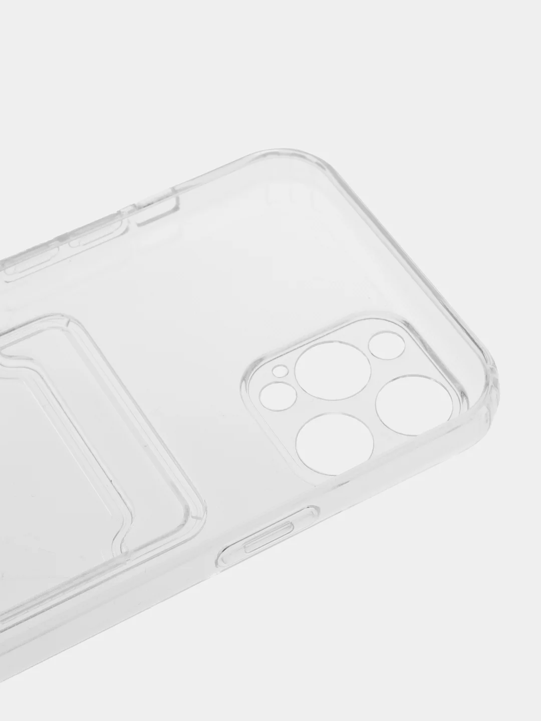 Прозрачный чехол защитный для iPhone 7, 8 Plus, Xs, Xr, 11, 12, 13, 14 Pro Max, с карманом для карт