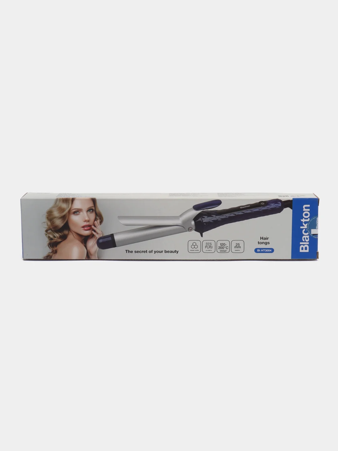 Синий щипцы для укладки волос Blackton HT3004, с цифровым дисплеем, 9 режимов, 120-200°С, 25 мм