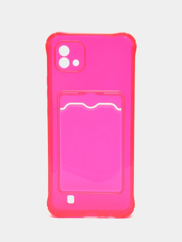 Силиконовый чехол для Realme C20 / C11 2021 (Реалми С20, С11 2021), с карманом, прозрачный