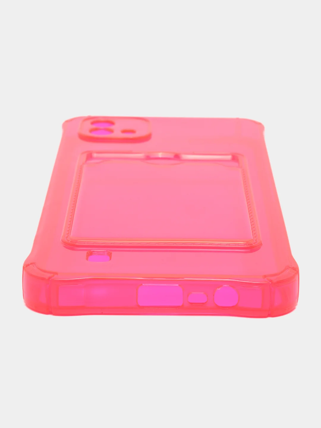 Золотой силиконовый чехол для Realme C20 / C11 2021 (Реалми С20, С11 2021), с карманом, прозрачный