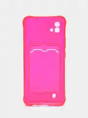 Золотой силиконовый чехол для Realme C20 / C11 2021 (Реалми С20, С11 2021), с карманом, прозрачный