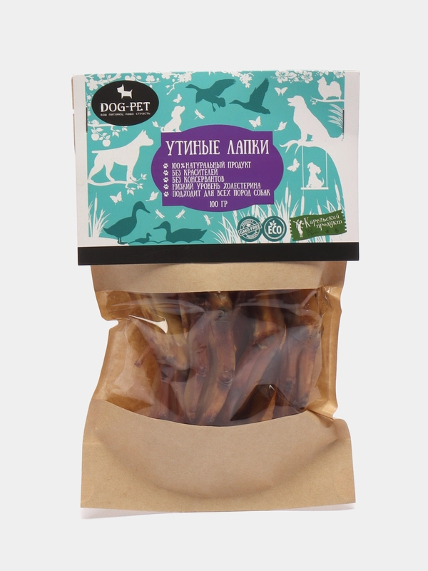 Лакомство для собак "Утиные лапки", крупные, 100 г