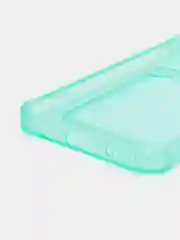 Бирюзовый чехол для Samsung Galaxy A10 (Самсунг Галакси А10), с карманом для карт, прозрачный