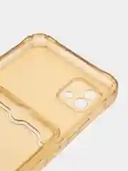 Золотой силиконовый чехол для Realme C20 / C11 2021 (Реалми С20, С11 2021), с карманом, прозрачный
