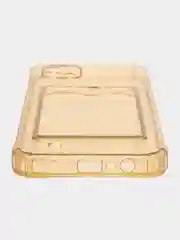 Золотой силиконовый чехол для Realme C20 / C11 2021 (Реалми С20, С11 2021), с карманом, прозрачный
