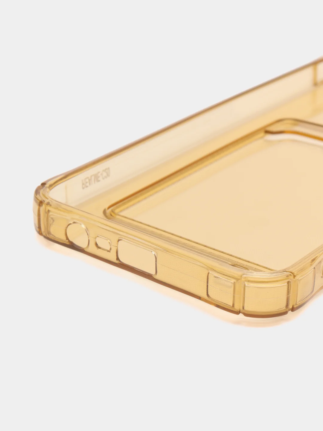 Золотой силиконовый чехол для Realme C20 / C11 2021 (Реалми С20, С11 2021), с карманом, прозрачный