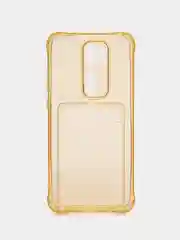 Золотой силиконовый чехол Xiaomi Redmi Note 8 Pro, с карманом для карт, прозрачный