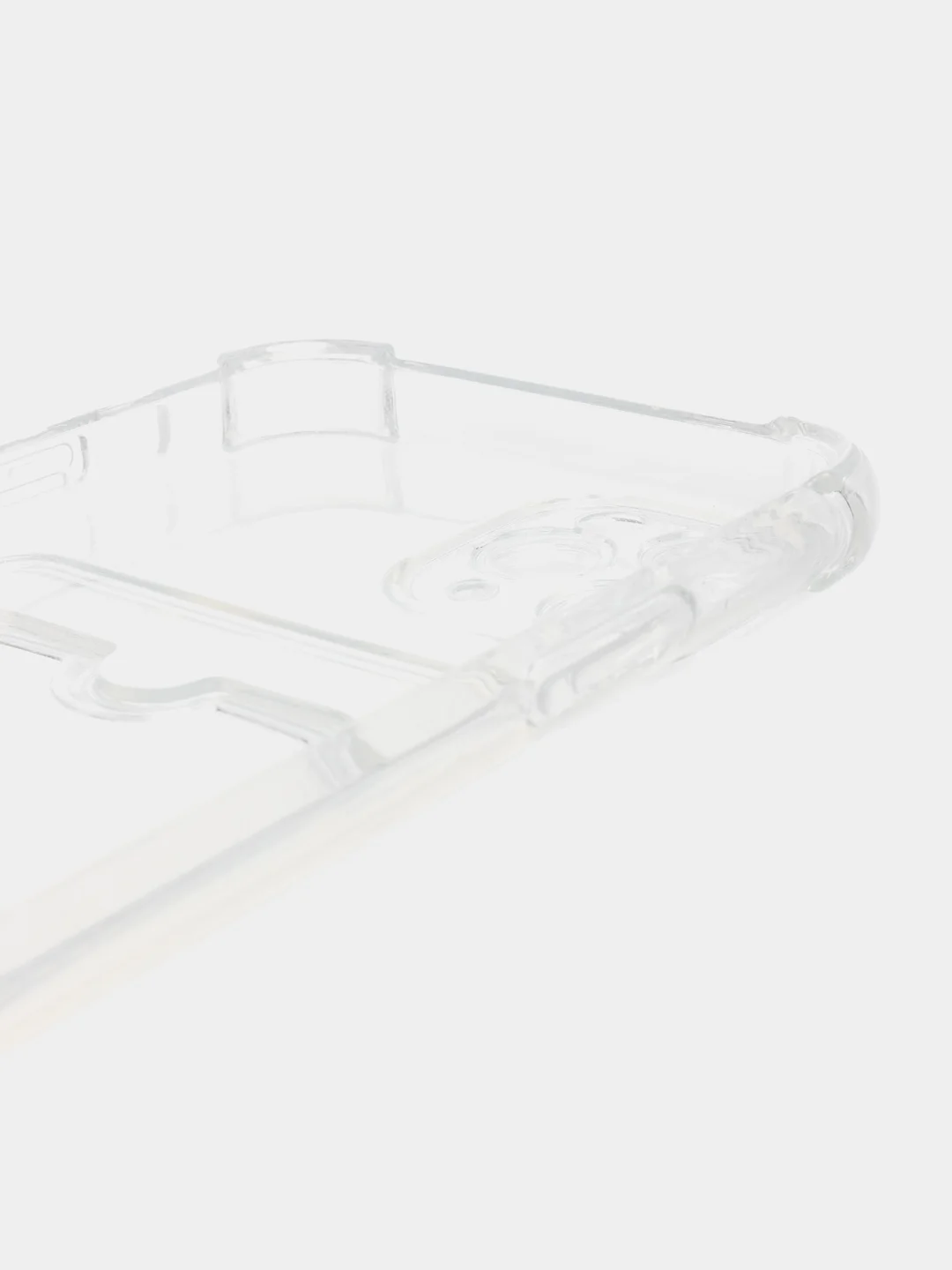 Голубой чехол для iPhone 11/12/13/14/Pro/Max/XR/7/8 прозрачный с отделом-карманом отсеком для карт
