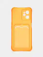 Оранжевый чехол для Realme C35, Narzo 50A Prime, цветной, с карманом для карт и угловой защитой