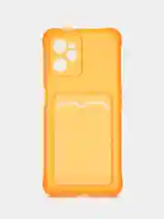 Оранжевый чехол для Realme C35, Narzo 50A Prime, цветной, с карманом для карт и угловой защитой