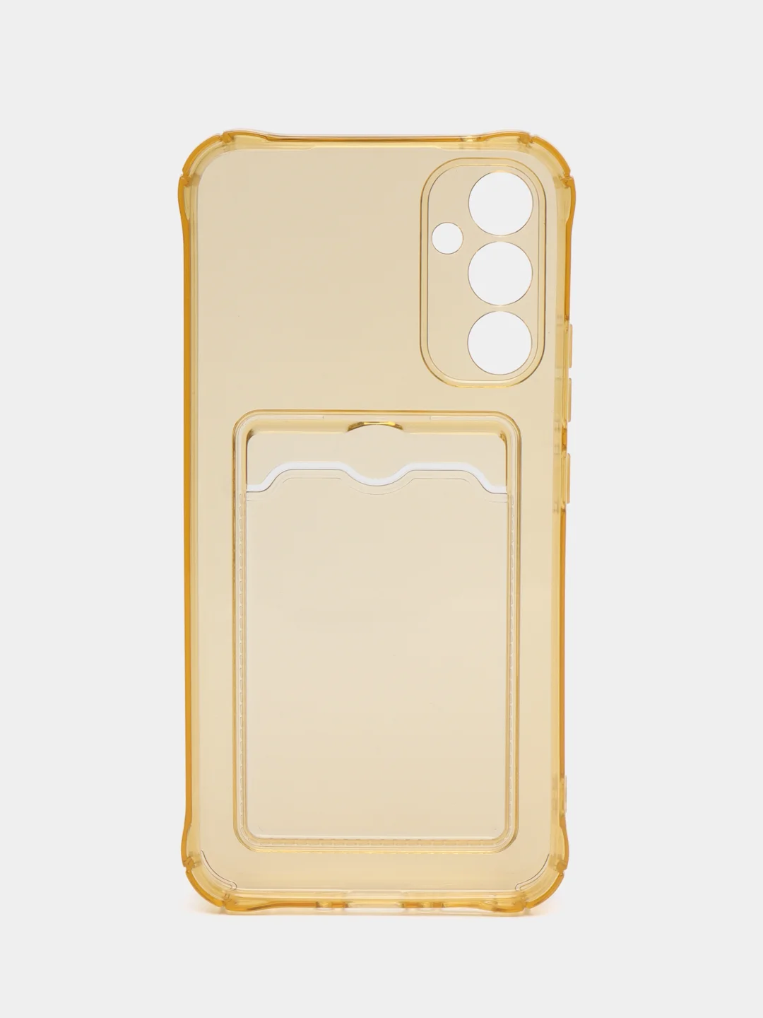 Золотой чехол для Samsung Galaxy A34 5G (Самсунг Галакси А34 5Г), с карманом, прозрачный