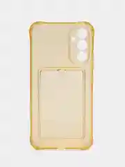 Золотой чехол для Samsung Galaxy A34 5G (Самсунг Галакси А34 5Г), с карманом, прозрачный