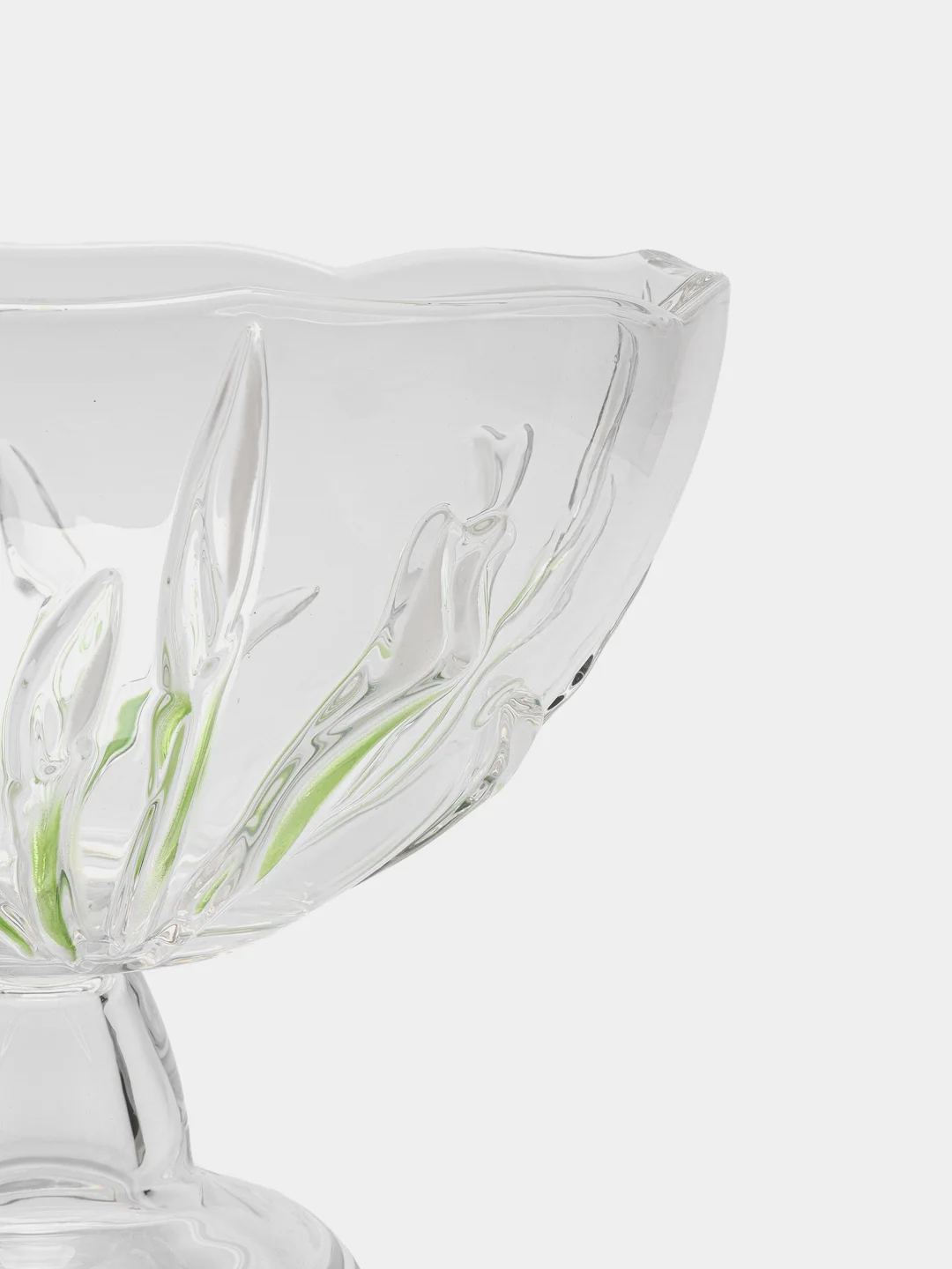 Салатник на ножке Eve white-green, 220 мм