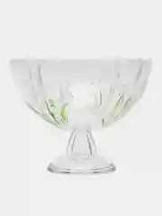 Салатник на ножке Eve white-green, 220 мм