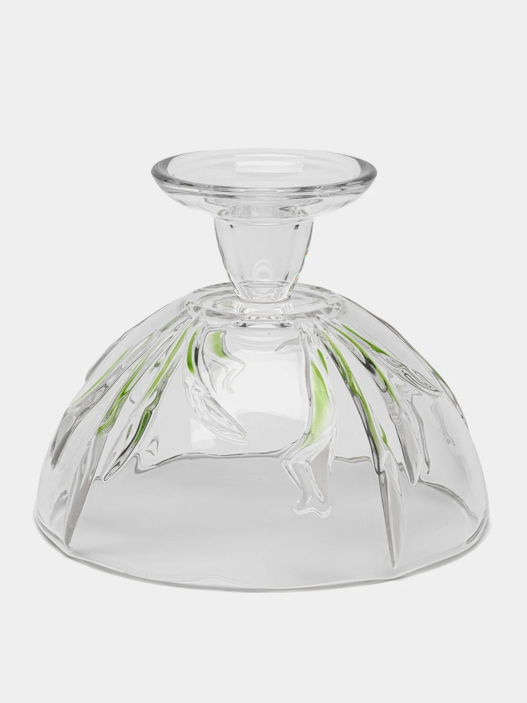 Салатник на ножке Eve white-green, 220 мм