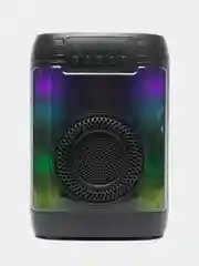 Черный беспроводная портативная музыкальная bluetooth колонка 1443, с подсветкой