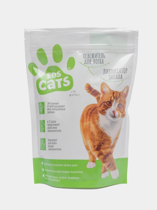 Ликвидатор запаха для кошачьего туалета EDS CATS, 400 г