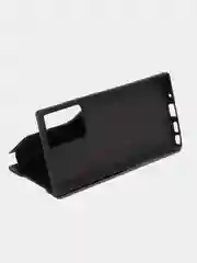 Хром чехол-книжка с прозрачным окном, Samsung S7/S8/S9/S9 Plus/S20/S20FE/Note10/Note20/M20/M51