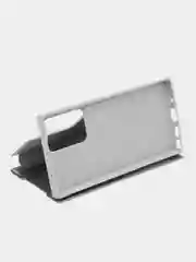 Серебряный чехол-книжка с прозрачным окном, Samsung S7/S8/S9/S9 Plus/S20/S20FE/Note10/Note20/M20/M51