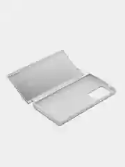Серебряный чехол-книжка с прозрачным окном, Samsung S7/S8/S9/S9 Plus/S20/S20FE/Note10/Note20/M20/M51