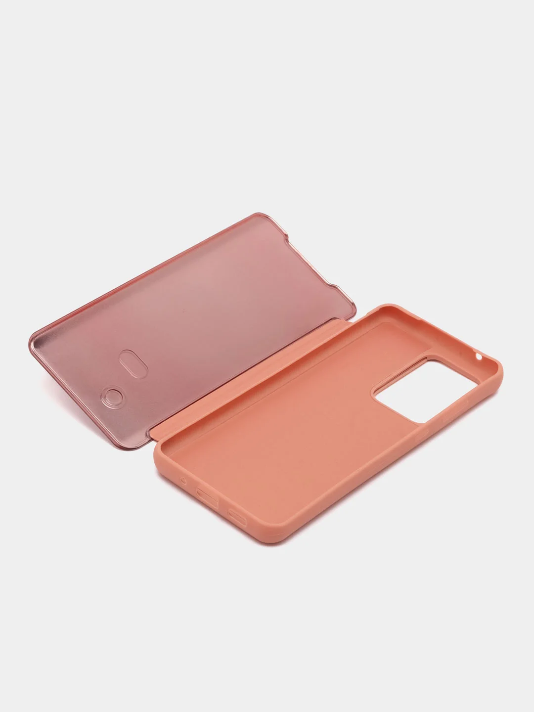 Коралловый чехол-книжка с прозрачным окном, Samsung S7/S8/S9/S9 Plus/S20/S20FE/Note10/Note20/M20/M51