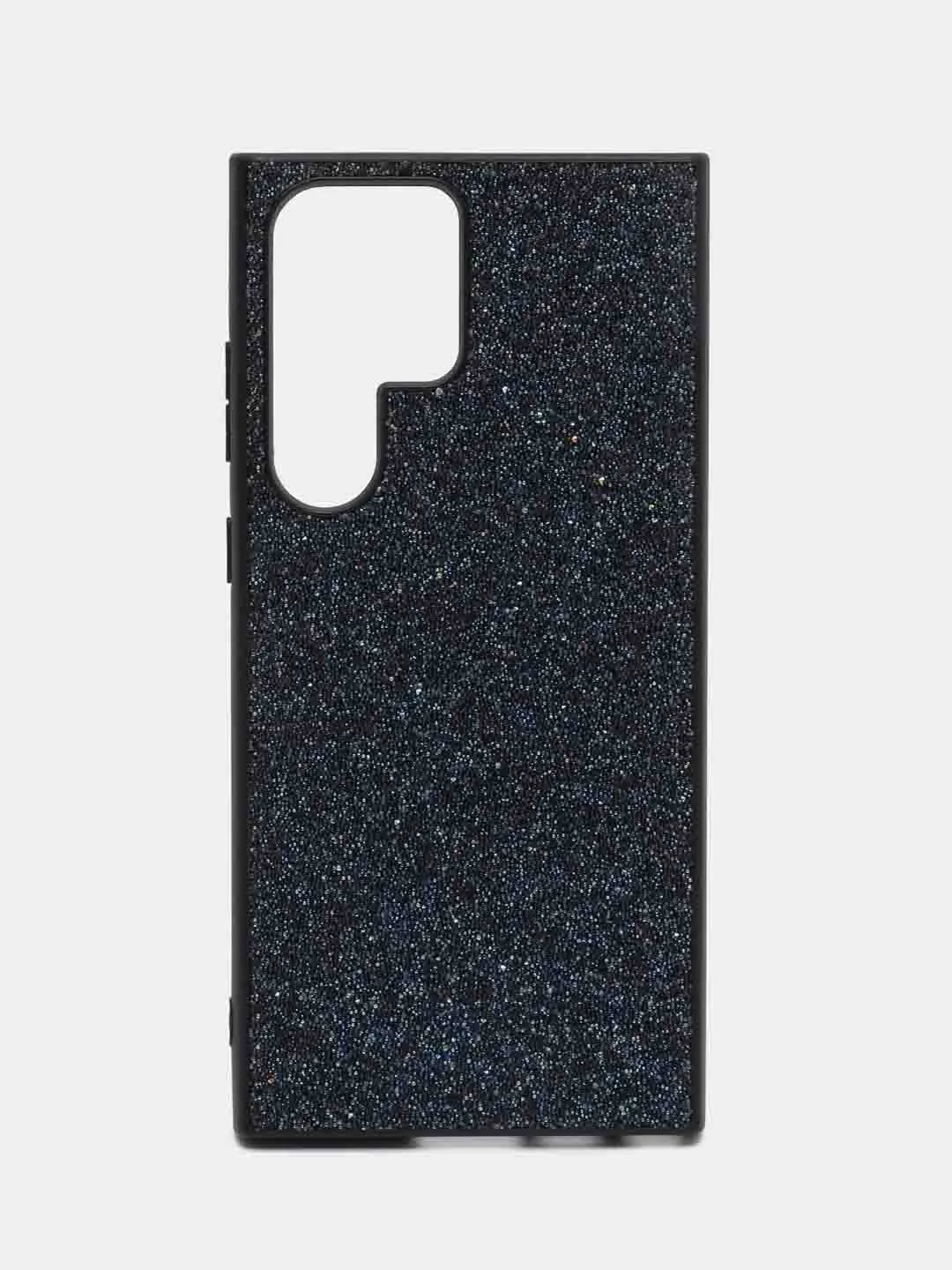 Синий блестящий чехол для Samsung Galaxy S23 Ultra пластиковый ROSCO с силиконом, со стразами