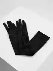 Черный атласные перчатки, удлиненные, выше локтя, 16 цветов