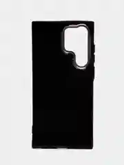 Черный чехол Samsung Galaxy S23 Ultra / Самсунг С23 Ультра плотный, с рисунком и мягким подкладом