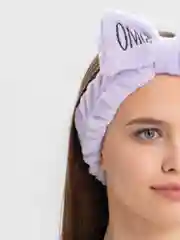 Фиолетовый повязка для волос мягкая плюшевая OMG с бантиком, бархатная повязка на голову, ободок