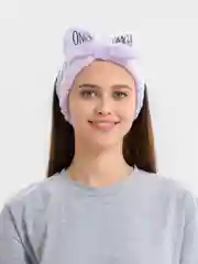 Фиолетовый повязка для волос мягкая плюшевая OMG с бантиком, бархатная повязка на голову, ободок