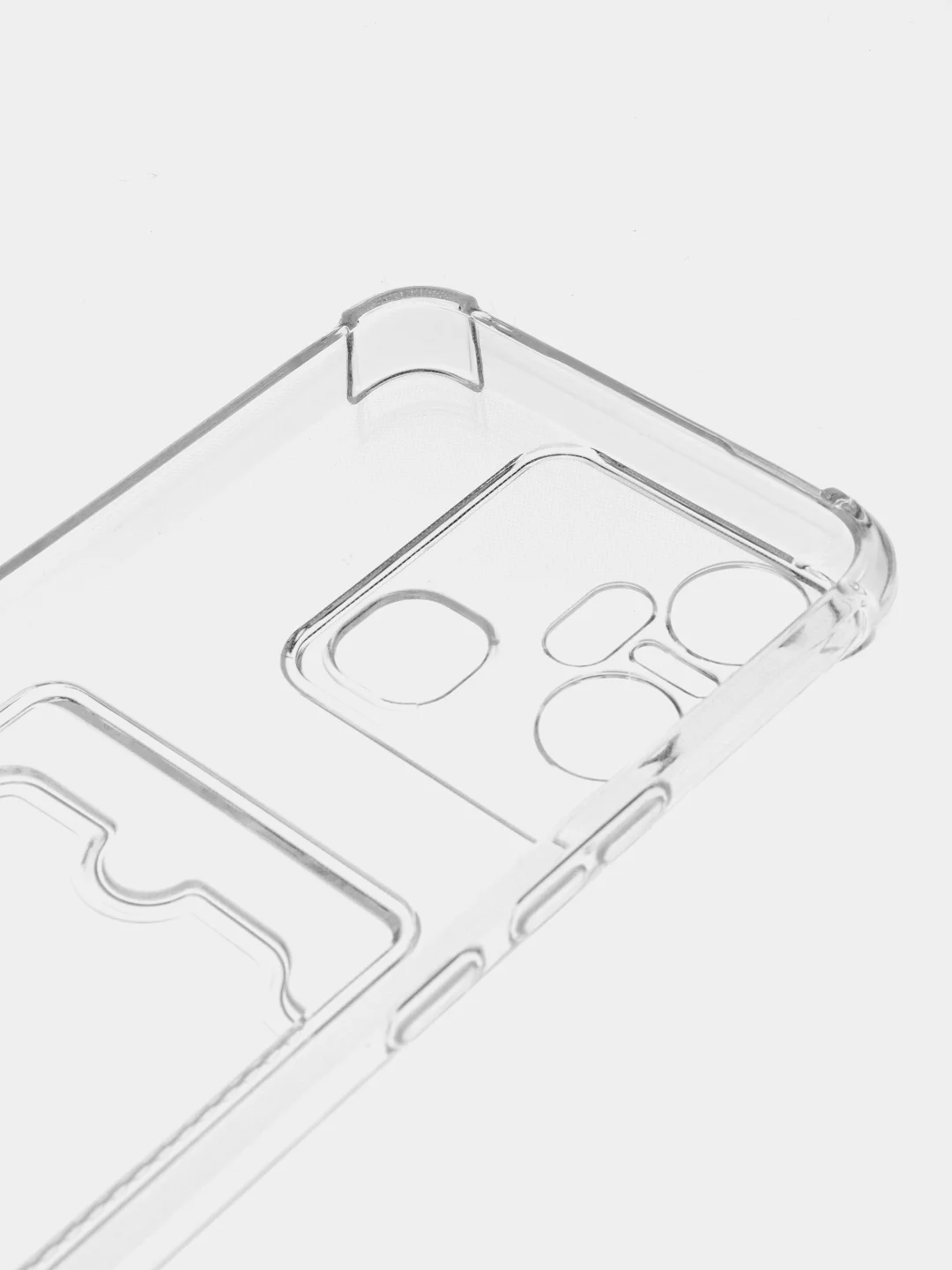 Марсала чехол для Infinix Smart 6 Plus (Инфиникс Смарт 6 Плюс) прозрачный, с карманом для карты
