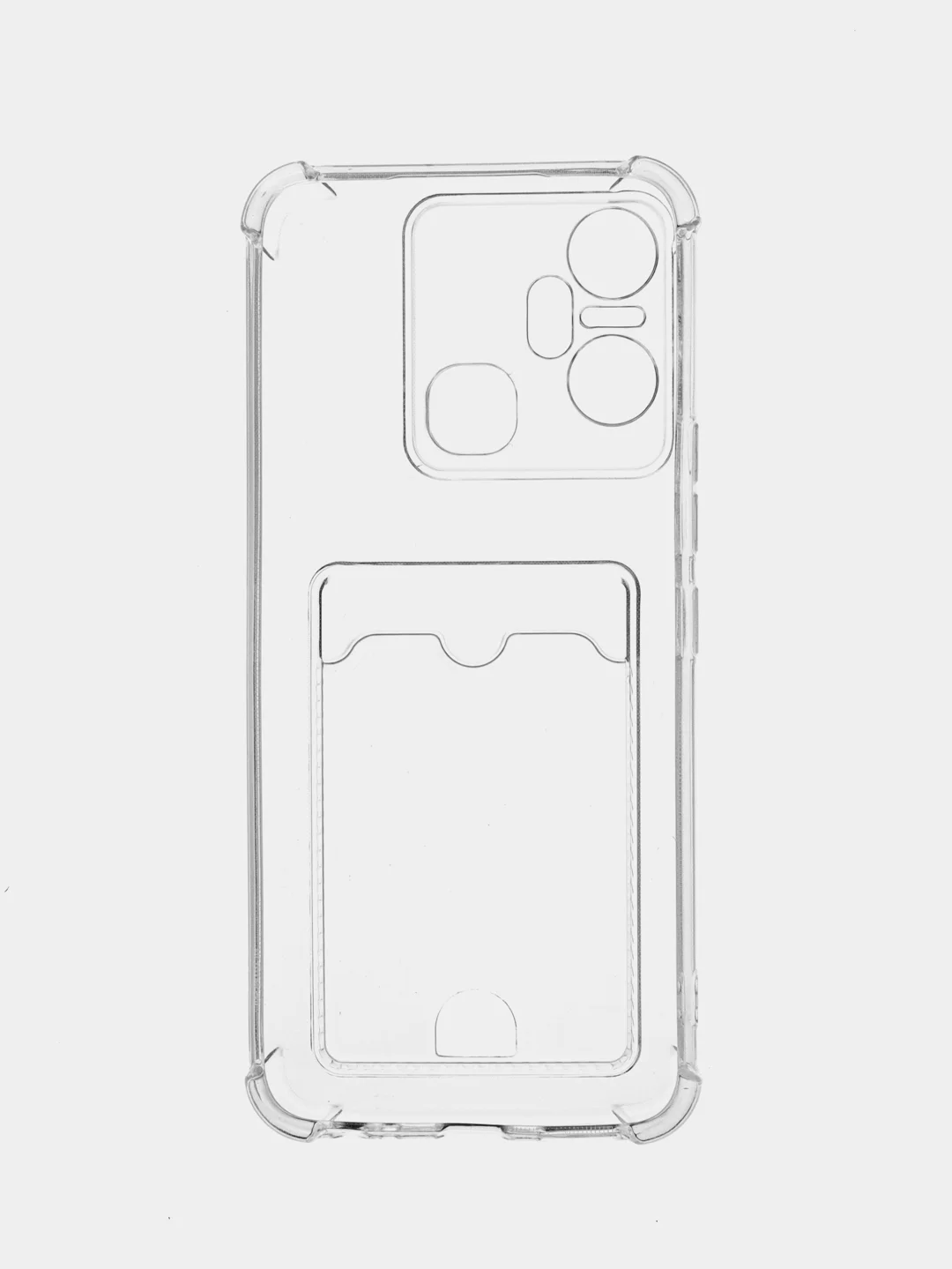 Марсала чехол для Infinix Smart 6 Plus (Инфиникс Смарт 6 Плюс) прозрачный, с карманом для карты