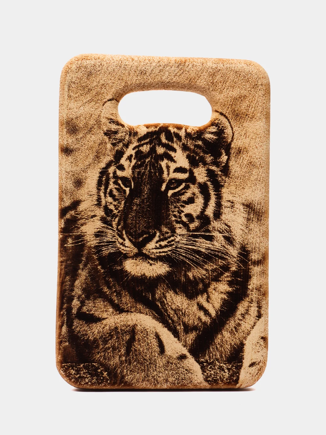 Карамельный доска разделочная деревянная из массива кедра, малая 17x27х2,2 см