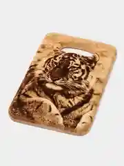 Карамельный доска разделочная деревянная из массива кедра, малая 17x27х2,2 см