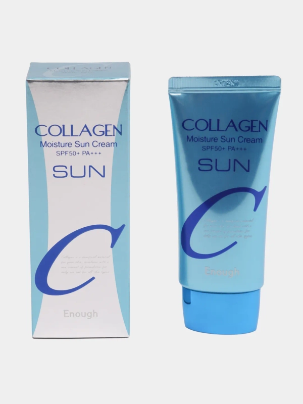 Солнцезащитный крем для лица и тела Enough SPF 50+ с коллагеном,увлажняющий,спф, от солнца