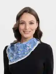 Голубой косынка-бандана