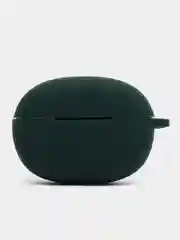 Тёмно-зелёный чехол на Honor Choice Earbuds X3 для беспроводных наушников КАРТОФАН силиконовый матовый