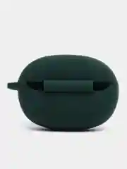 Тёмно-зелёный чехол на Honor Choice Earbuds X3 для беспроводных наушников КАРТОФАН силиконовый матовый