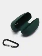Тёмно-зелёный чехол на Honor Choice Earbuds X3 для беспроводных наушников КАРТОФАН силиконовый матовый