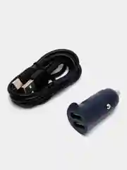 Синий автомобильное зарядное устройство Hoco Z39 2 х USB, USB-Type-C, с быстрой зарядкой