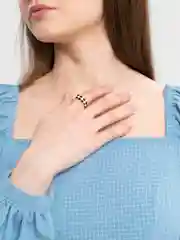 Черный кольцо "Шахматы", регулируемое