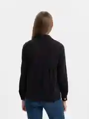 Черный женская рубашка оверсайз, хлопок