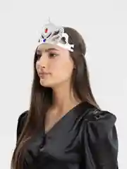 Серебряный карнавальная корона "Королева", реквизит для выступления