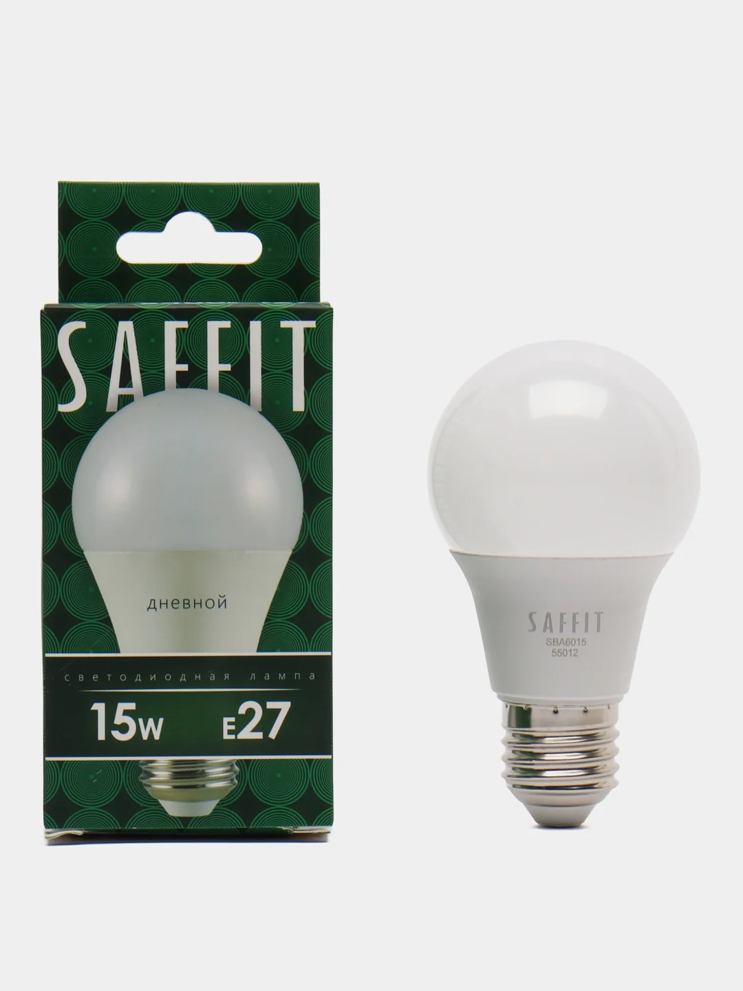 Лампа светодиодная, 15W 230V E27 6400K A60, SBA6015