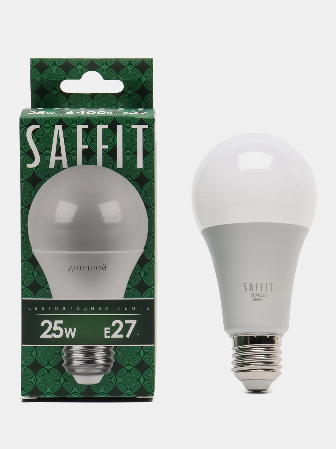 Лампа светодиодная, 25W 230V E27 6400K A65, SBA6525 55089