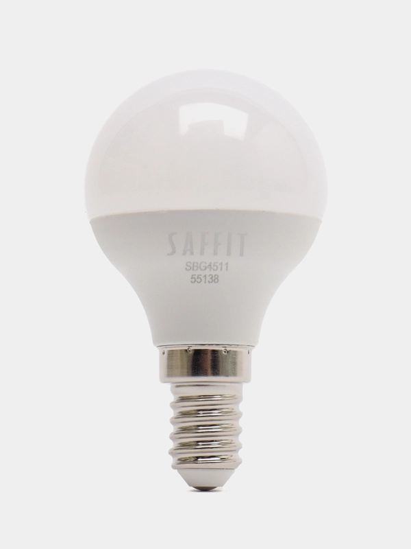 Лампа светодиодная, 11W 230V E14 4000K G45, SBG4511, 55138
